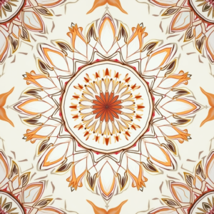 Scrapbook — Intricate Mandala Pattern Radiating From A Printable / Etsy #0270 (Seedream)