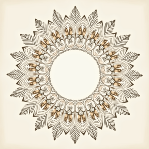 Scrapbook — Intricate Mandala Pattern Radiating From A Printable / Etsy #0330 (Seedream)