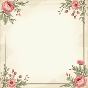 Scrapbook — Nostalgic Vintage-postcard-style Botanical Illustration Printable / Etsy #0012 (Gemini)