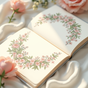 Scrapbook — Nostalgic Vintage-postcard-style Botanical Illustration Printable / Etsy #0066 (Seedream)