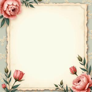 Scrapbook — Nostalgic Vintage-postcard-style Botanical Illustration Printable / Etsy #0168 (Gemini)