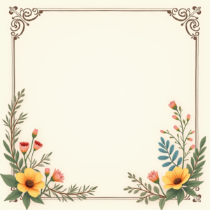 Scrapbook — Nostalgic Vintage-postcard-style Botanical Illustration Printable / Etsy #0303 (Recraft)