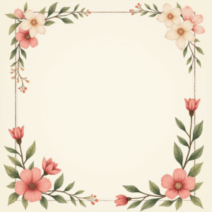 Scrapbook — Nostalgic Vintage-postcard-style Botanical Illustration Printable / Etsy #0321 (Stable Diffusion)