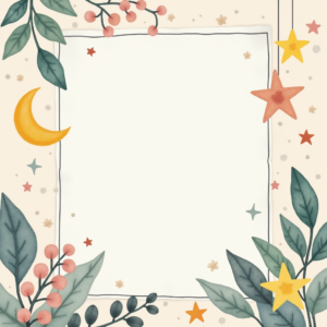 Scrapbook — Soft Watercolor-style Moon-and-stars Nursery Motif Printable / Etsy #0041 (Leonardo)
