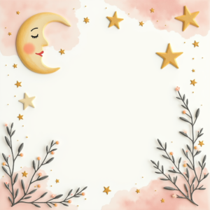 Scrapbook — Soft Watercolor-style Moon-and-stars Nursery Motif Printable / Etsy #0083 (Krea)