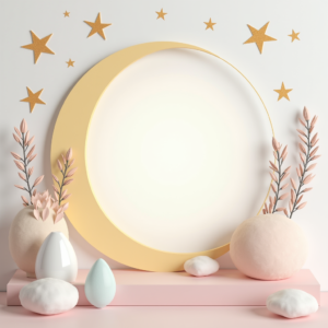 Scrapbook — Soft Watercolor-style Moon-and-stars Nursery Motif Printable / Etsy #0107 (Krea)