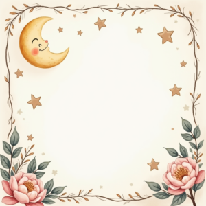 Scrapbook — Soft Watercolor-style Moon-and-stars Nursery Motif Printable / Etsy #0242 (Firefly)
