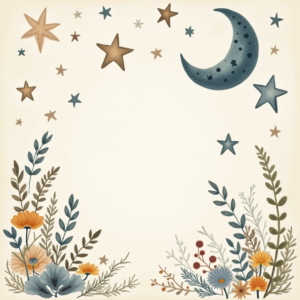 Scrapbook — Soft Watercolor-style Moon-and-stars Nursery Motif Printable / Etsy #0260 (Midjourney)