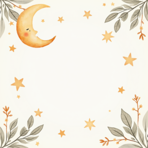 Scrapbook — Soft Watercolor-style Moon-and-stars Nursery Motif Printable / Etsy #0308 (Midjourney)
