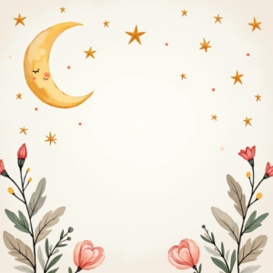 Scrapbook — Soft Watercolor-style Moon-and-stars Nursery Motif Printable / Etsy #0332 (Midjourney)