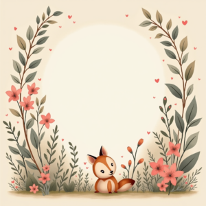 Scrapbook — Whimsical Woodland-creature Illustration Peeking Through Soft Printable / Etsy #0229 (ChatGPT)