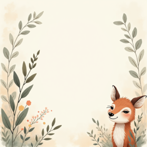 Scrapbook — Whimsical Woodland-creature Illustration Peeking Through Soft Printable / Etsy #0325 (ChatGPT)