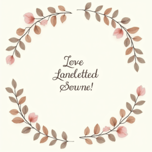 Seamless Patterns — Cozy Hand-lettered Quote Framed By Minimal Printable / Etsy #0002 (Ideogram)