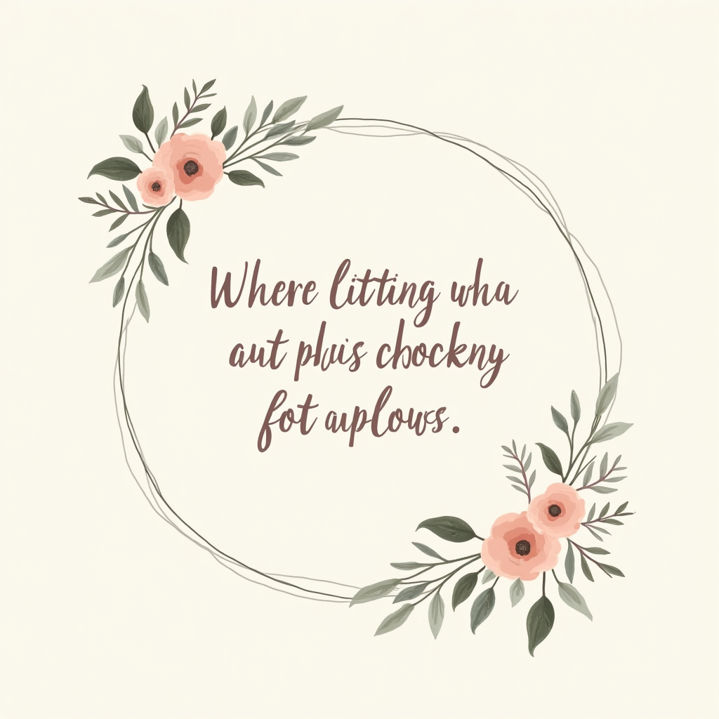 Seamless Patterns — Cozy Hand-lettered Quote Framed By Minimal Printable / Etsy #0074 (Ideogram)