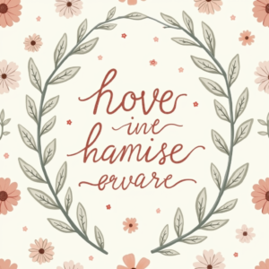 Seamless Patterns — Cozy Hand-lettered Quote Framed By Minimal Printable / Etsy #0152 (FLUX)
