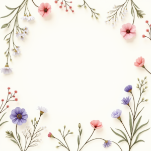 Seamless Patterns — Delicate Line-art Bouquet Of Wildflowers With Printable / Etsy #0001 (Recraft)