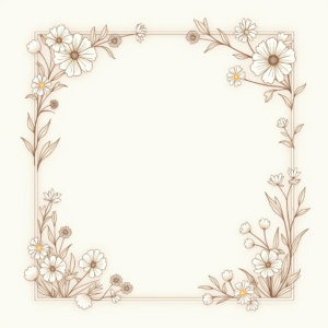 Seamless Patterns — Delicate Line-art Bouquet Of Wildflowers With Printable / Etsy #0013 (Recraft)