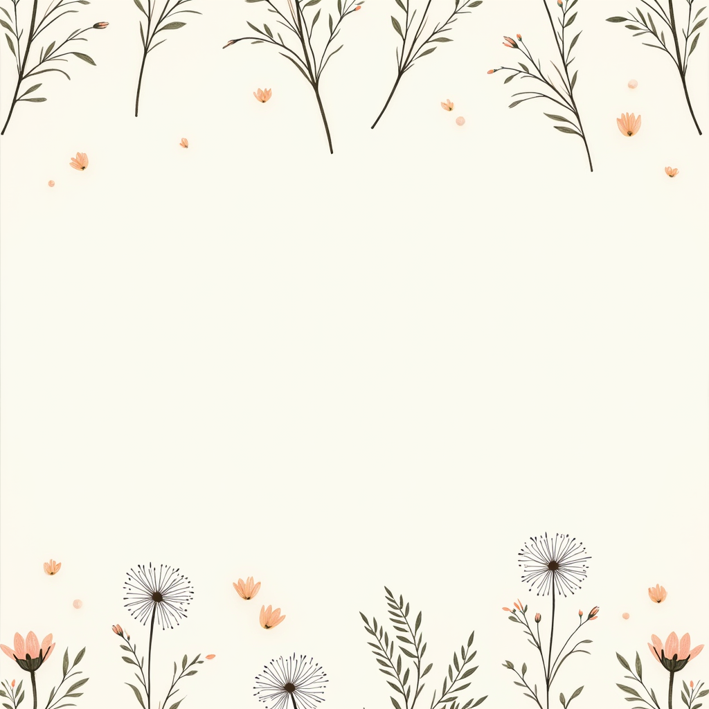 Seamless Patterns — Delicate Line-art Bouquet Of Wildflowers With Printable / Etsy #0025 (Recraft)