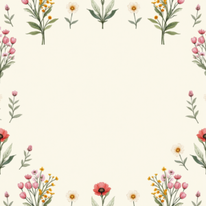 Seamless Patterns — Delicate Line-art Bouquet Of Wildflowers With Printable / Etsy #0043 (Stable Diffusion)