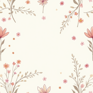 Seamless Patterns — Delicate Line-art Bouquet Of Wildflowers With Printable / Etsy #0320 (FLUX)