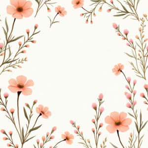 Seamless Patterns — Delicate Line-art Bouquet Of Wildflowers With Printable / Etsy #0332 (FLUX)