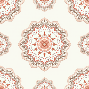 Seamless Patterns — Intricate Mandala Pattern Radiating From A Printable / Etsy #0003 (Leonardo)