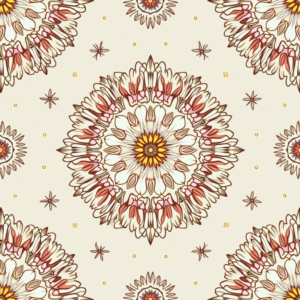 Seamless Patterns — Intricate Mandala Pattern Radiating From A Printable / Etsy #0045 (Krea)