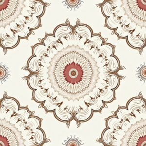 Seamless Patterns — Intricate Mandala Pattern Radiating From A Printable / Etsy #0159 (Leonardo)