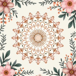 Seamless Patterns — Intricate Mandala Pattern Radiating From A Printable / Etsy #0165 (Krea)