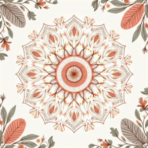 Seamless Patterns — Intricate Mandala Pattern Radiating From A Printable / Etsy #0219 (Leonardo)