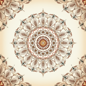 Seamless Patterns — Intricate Mandala Pattern Radiating From A Printable / Etsy #0238 (Gemini)