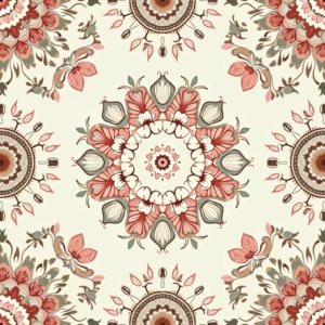 Seamless Patterns — Intricate Mandala Pattern Radiating From A Printable / Etsy #0256 (Seedream)