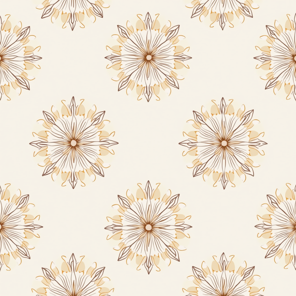Seamless Patterns — Intricate Mandala Pattern Radiating From A Printable / Etsy #0286 (Gemini)
