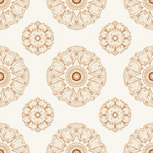 Seamless Patterns — Intricate Mandala Pattern Radiating From A Printable / Etsy #0298 (Gemini)