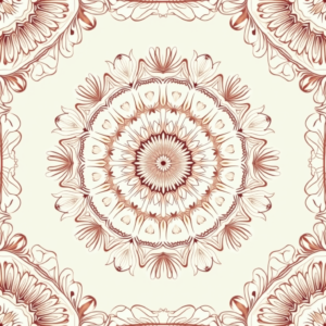 Seamless Patterns — Intricate Mandala Pattern Radiating From A Printable / Etsy #0310 (Gemini)