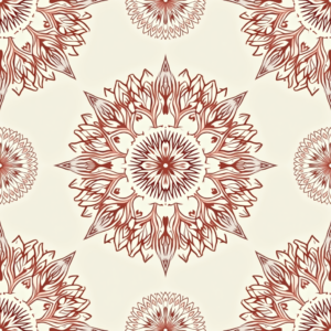 Seamless Patterns — Intricate Mandala Pattern Radiating From A Printable / Etsy #0334 (Gemini)