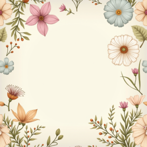 Seamless Patterns — Nostalgic Vintage-postcard-style Botanical Illustration Printable / Etsy #0048 (Firefly)