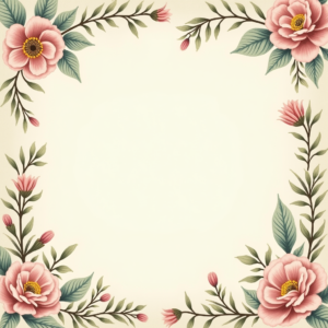 Seamless Patterns — Nostalgic Vintage-postcard-style Botanical Illustration Printable / Etsy #0060 (Firefly)