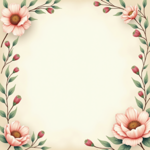 Seamless Patterns — Nostalgic Vintage-postcard-style Botanical Illustration Printable / Etsy #0078 (Midjourney)