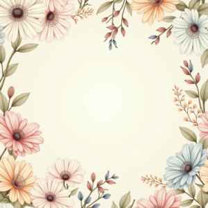 Seamless Patterns — Nostalgic Vintage-postcard-style Botanical Illustration Printable / Etsy #0108 (Firefly)
