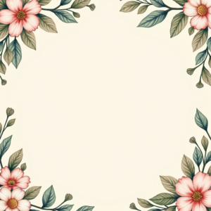 Seamless Patterns — Nostalgic Vintage-postcard-style Botanical Illustration Printable / Etsy #0150 (Midjourney)