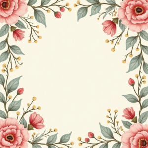 Seamless Patterns — Nostalgic Vintage-postcard-style Botanical Illustration Printable / Etsy #0180 (Firefly)