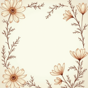 Seamless Patterns — Nostalgic Vintage-postcard-style Botanical Illustration Printable / Etsy #0216 (Firefly)