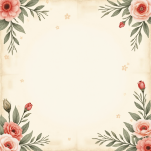 Seamless Patterns — Nostalgic Vintage-postcard-style Botanical Illustration Printable / Etsy #0229 (Recraft)