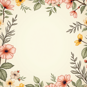 Seamless Patterns — Nostalgic Vintage-postcard-style Botanical Illustration Printable / Etsy #0259 (Stable Diffusion)
