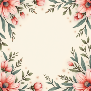 Seamless Patterns — Nostalgic Vintage-postcard-style Botanical Illustration Printable / Etsy #0289 (Recraft)