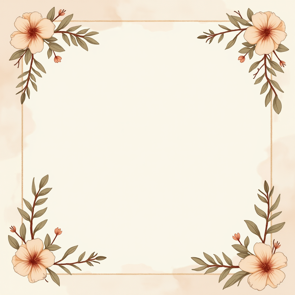 Seamless Patterns — Nostalgic Vintage-postcard-style Botanical Illustration Printable / Etsy #0319 (Stable Diffusion)