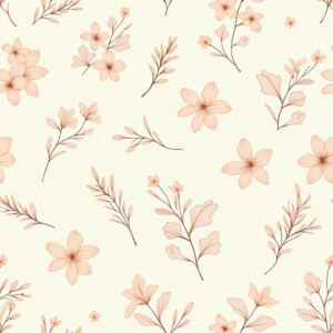 Seamless Patterns — Nostalgic Vintage-postcard-style Botanical Illustration Printable / Etsy #0325 (Recraft)