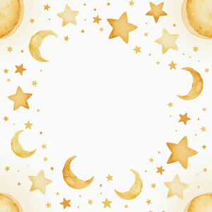 Seamless Patterns — Soft Watercolor-style Moon-and-stars Nursery Motif Printable / Etsy #0246 (Midjourney)