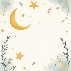 Seamless Patterns — Soft Watercolor-style Moon-and-stars Nursery Motif Printable / Etsy #0282 (Midjourney)
